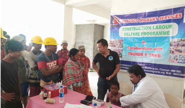 Free Health care camp for Construction workers in Valleswaren Kovilthottam