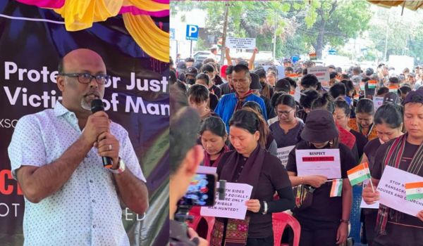 A sizable peace demonstration was conducted at the RR Stadium in Egmore